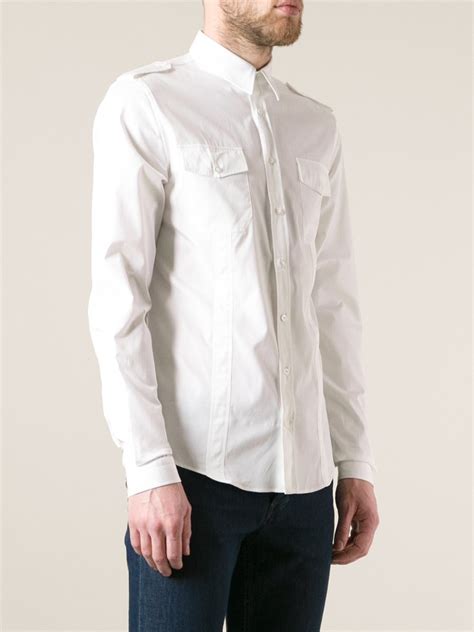 gucci button up shirt formal white|Gucci button down shirt.